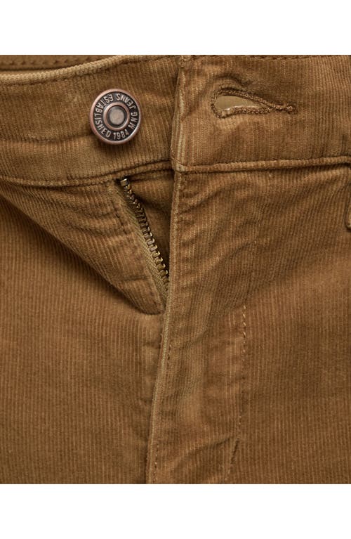 Mango Corduroy Crop Bootcut Pants In Medium Brown