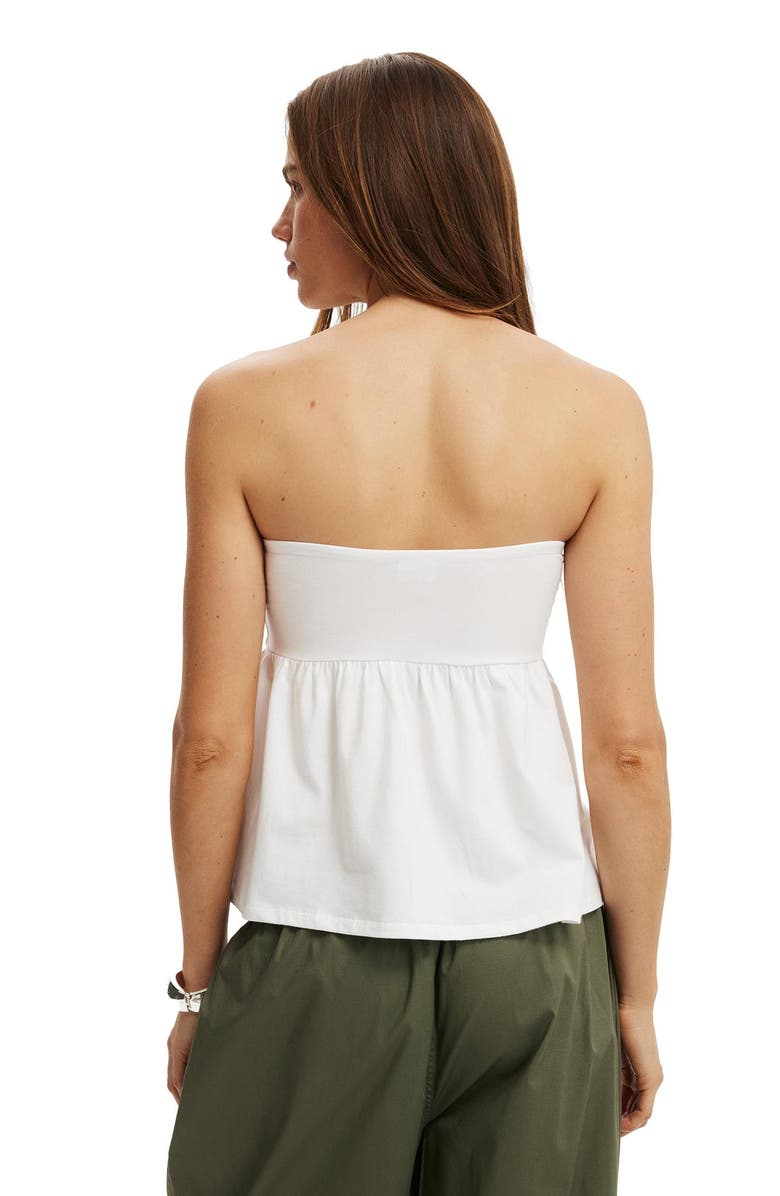 Cotton On Women's Babydoll Tube, Alternate, color, White