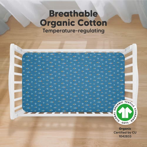 Keababies Soothe Fitted Crib Sheet In Space Quest