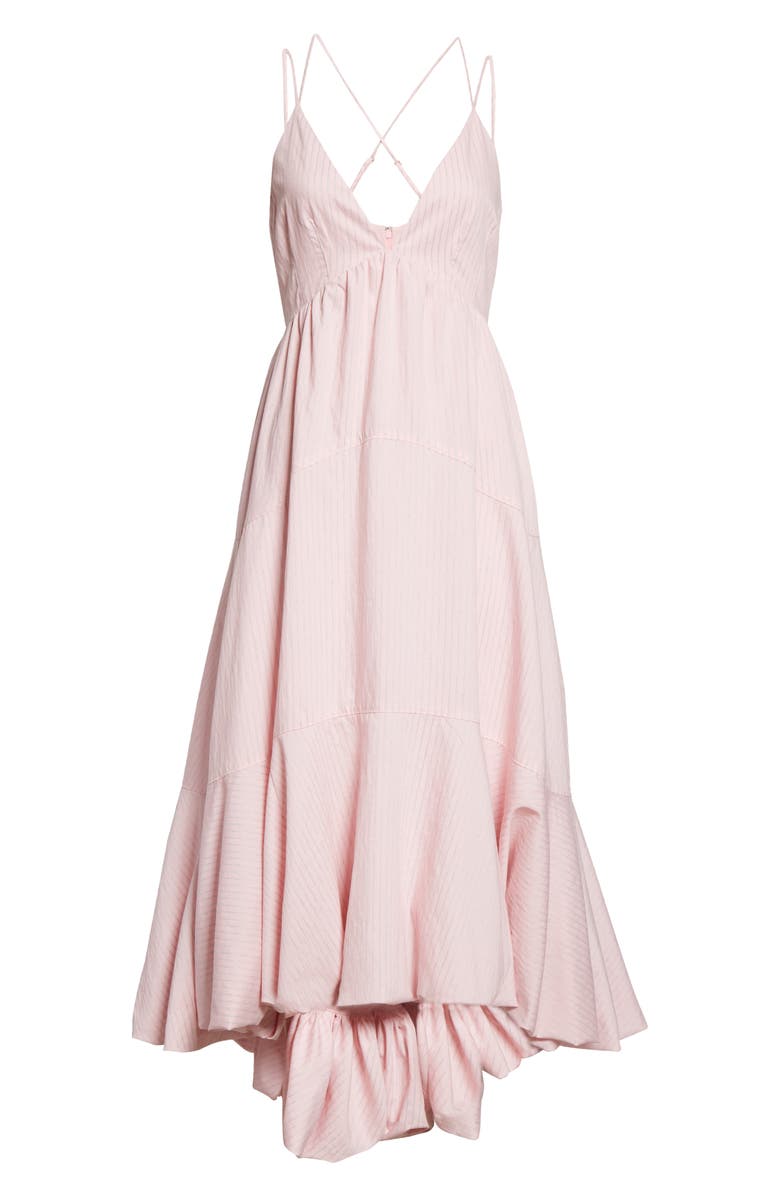 Cinq à Sept Sofia Stripe High-Low Effie Dress, Alternate, color,