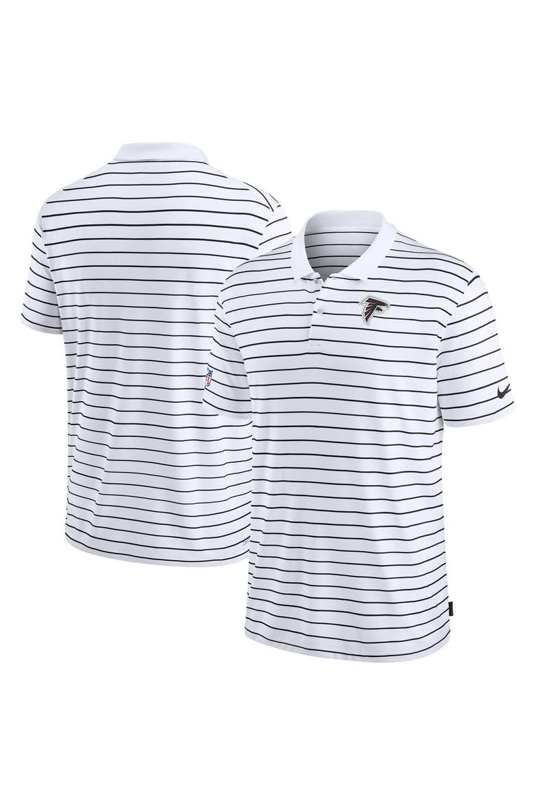 Men's Nike White Atlanta Falcons Sideline Lock Up Victory Performance Polo, Main, color, White