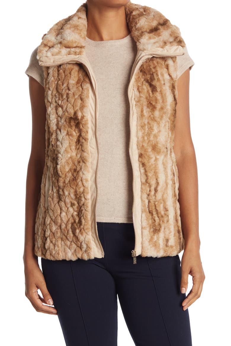 Faux Fur Vest, Main, color, LT. MINK