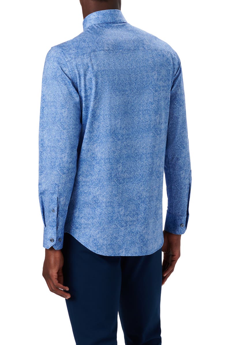 Bugatchi OoohCotton<sup>®</sup> Button-Up Shirt, Alternate, color, Cobalt