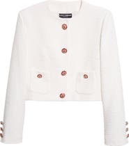 Dolce&Gabbana Cotton Blend Raschel Tweed Jacket