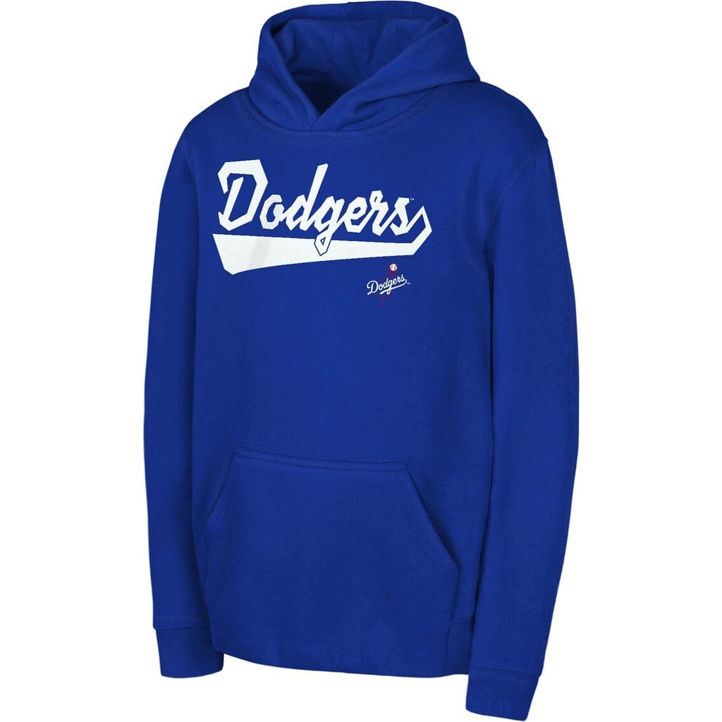 Shop Outerstuff Youth Royal Los Angeles Dodgers Tailor Made Fleece Pullover Hoodie