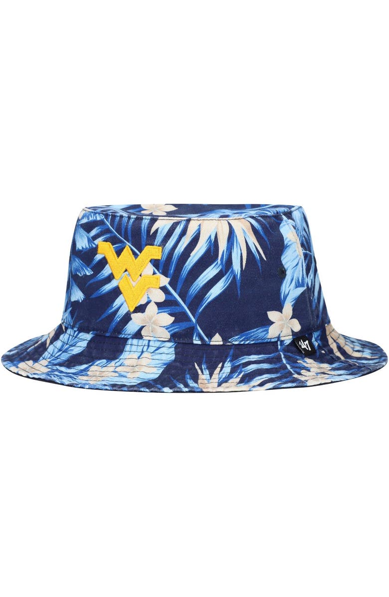 '47 Men's '47 Navy West Virginia Mountaineers Tropicalia Bucket Hat, Main, color, Navy
