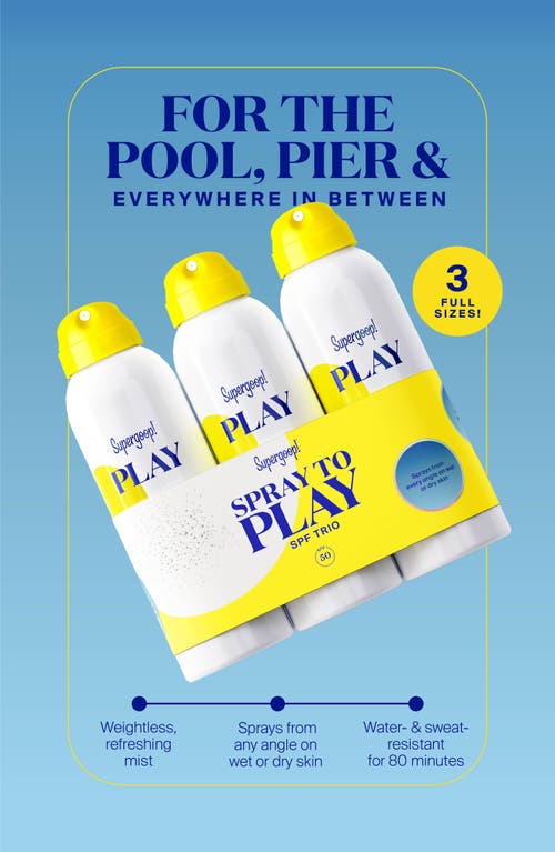 Supergoop !® Spray To Play Spf Trio $72 Value