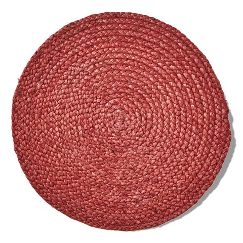 Hemp Braided Reversible Placemat Burnt Sienna Square