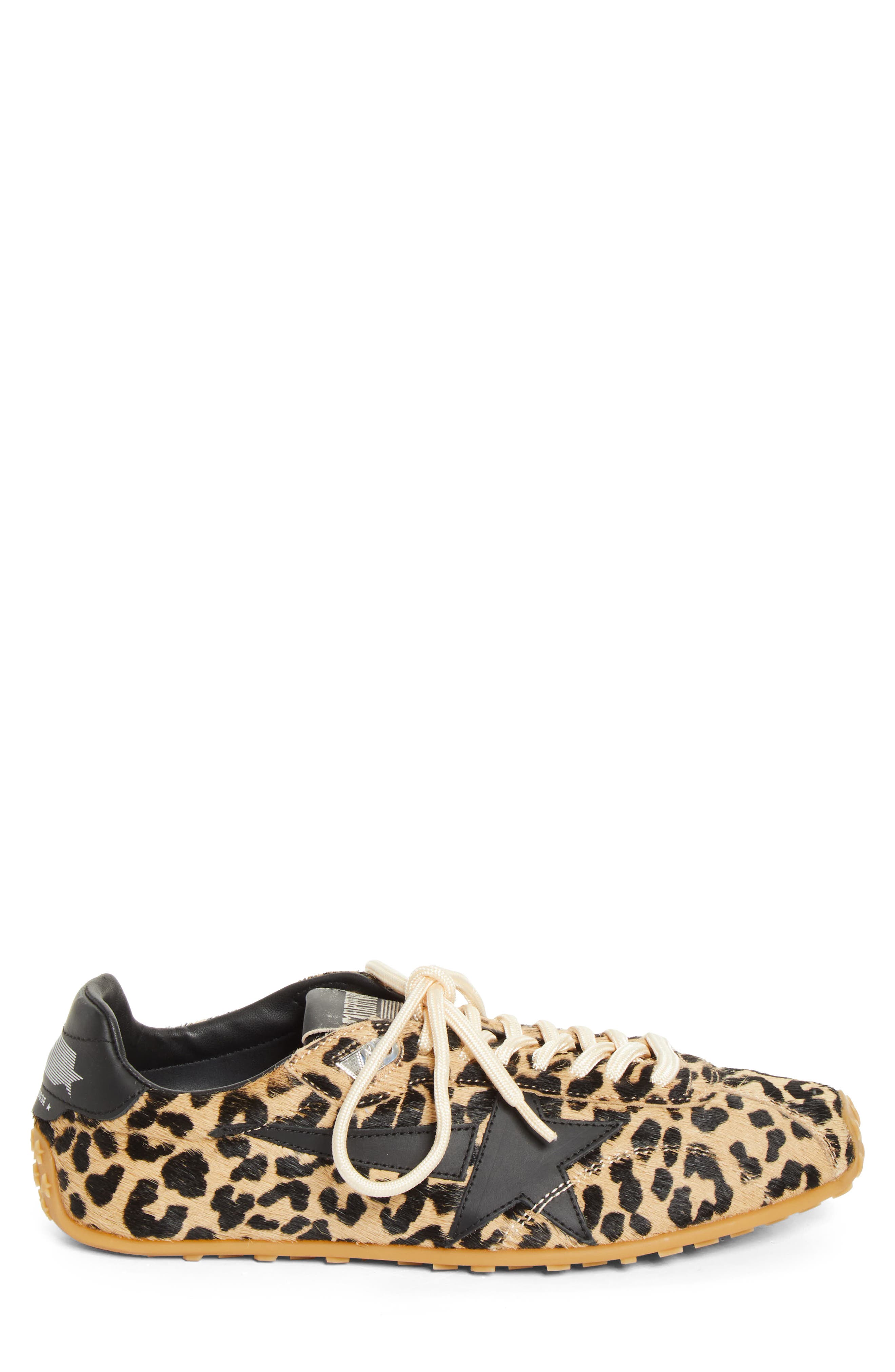 Golden Goose Marathon Speed Genuine Calf Hair Sneaker, Alternate, color, Brown And Black Leo/ Black
