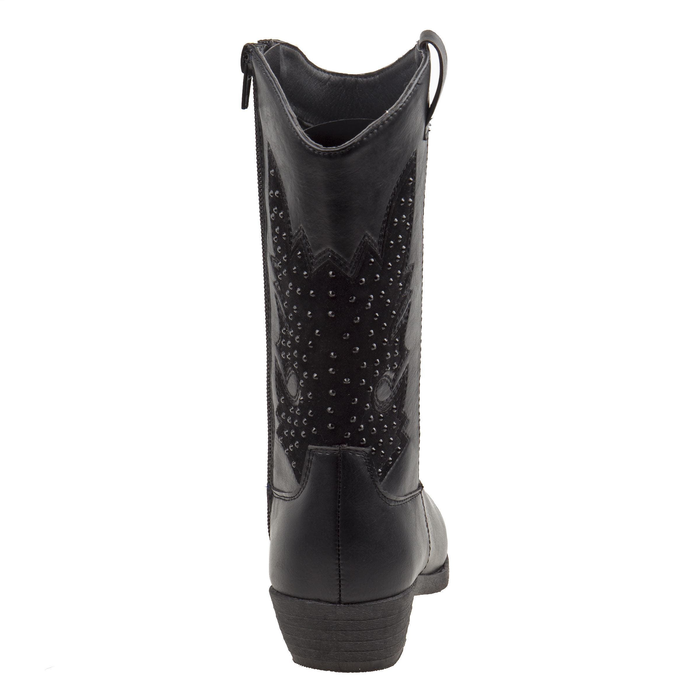 Kensie Girl Kensie ZipUp Boots with Heel for Girls / Stylish Comfortable Fashion Design, Alternate, color, Black