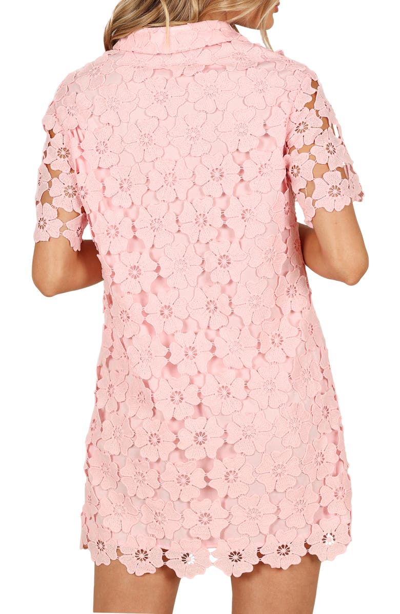 Petal & Pup Tallie Floral Lace Shirtdress, Alternate, color, Pink