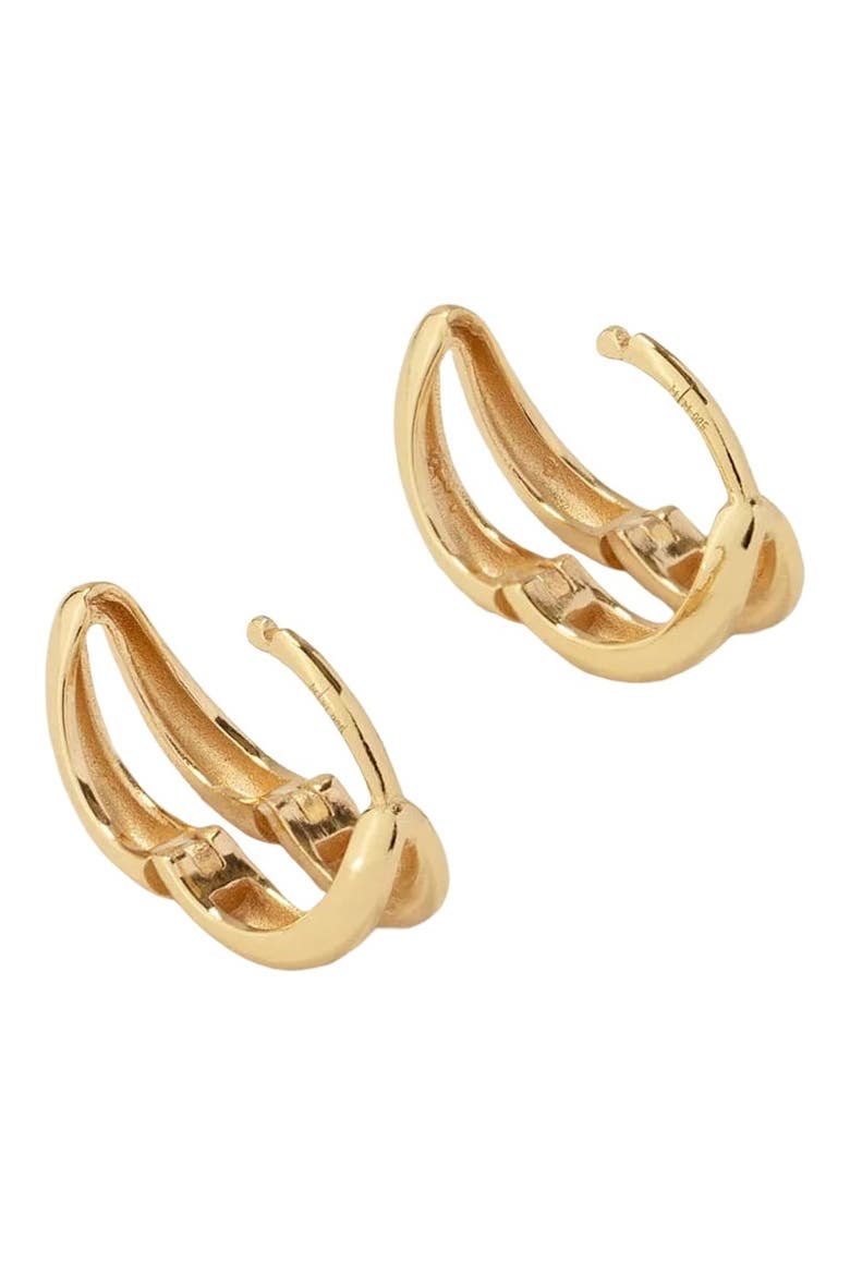 Split Huggie Hoop Earrings, Alternate, color, GOLD VERMEIL