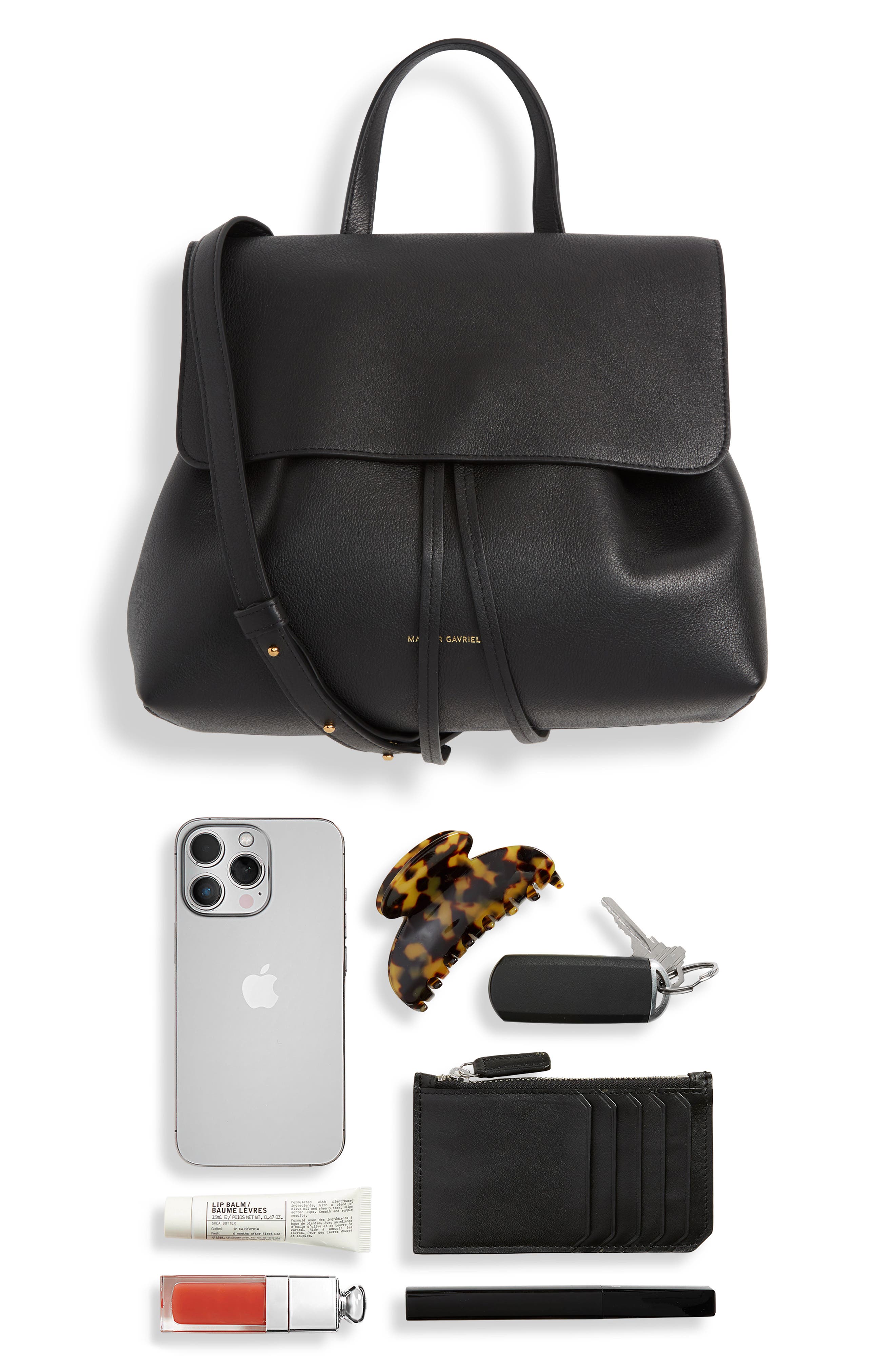 Soft Lady Leather Bag, Alternate, color, BLACK