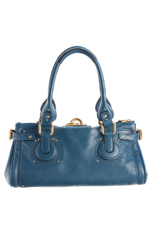 Chloé Paddington Leather Satchel In Blue