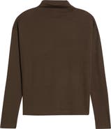 Vince Relaxed Funnel Neck Wool Blend Top