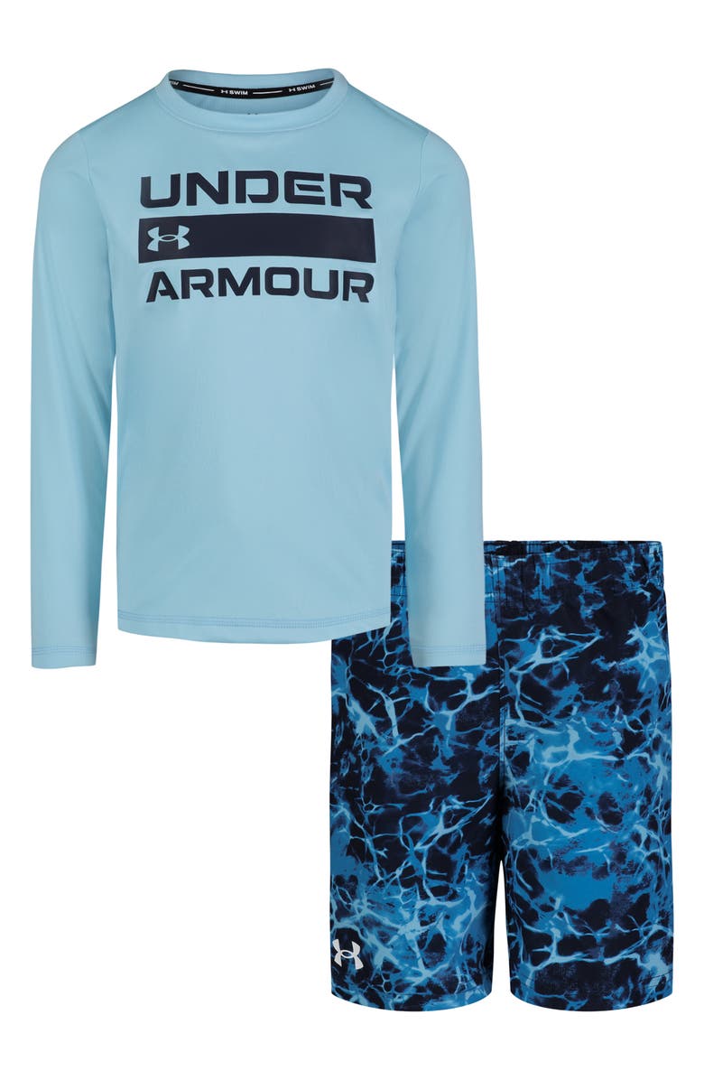 Under Armour Kids' Bio Molecular Two-Piece Rashguard Swimsuit Set, Main, color,