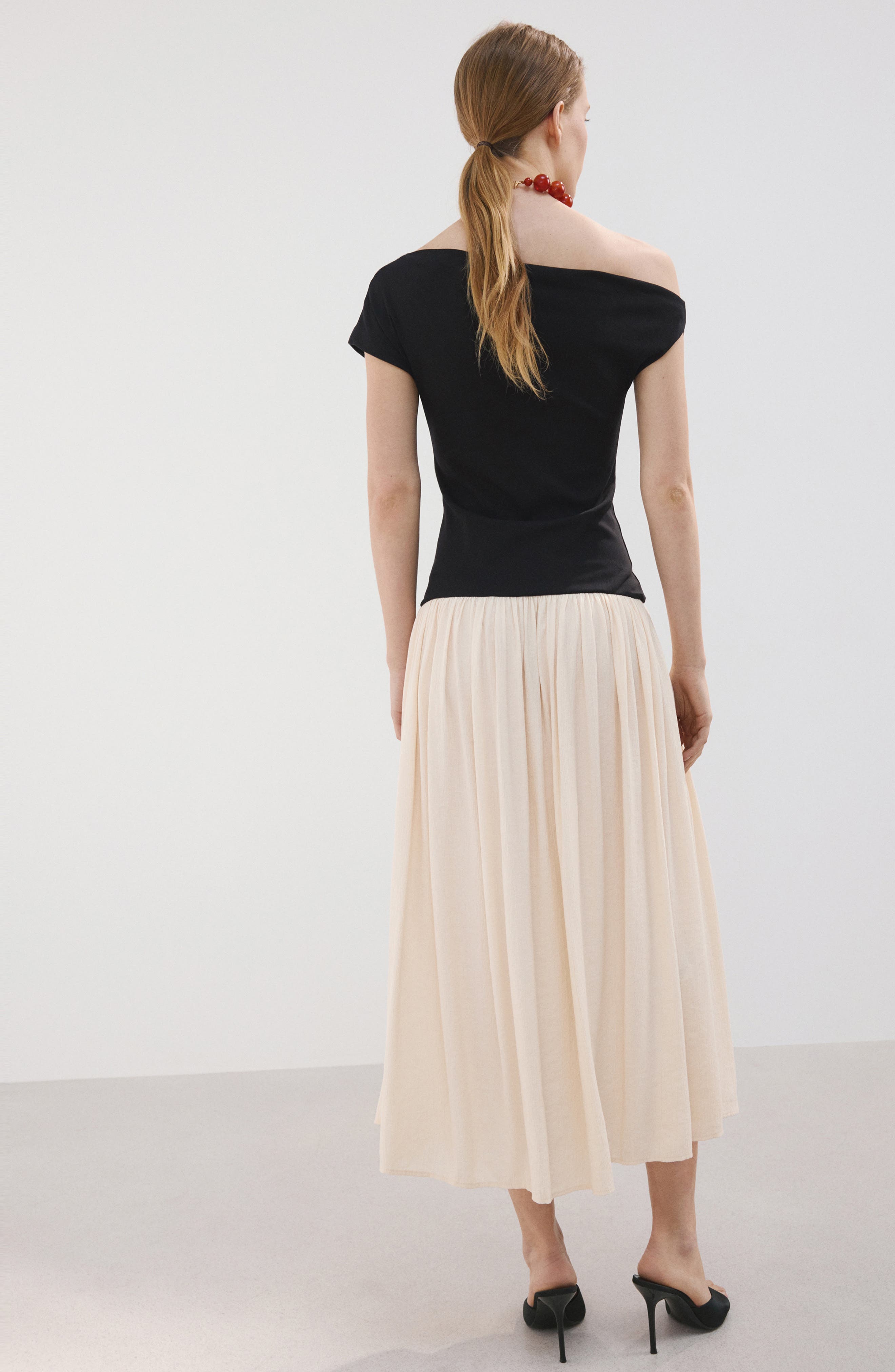One-Shoulder Flared Maxi Dress - image 4