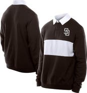 New Era Men's New Era Dark Brown San Diego Padres Throwback Prep Colorblock Rugby Polo
