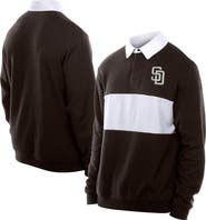 New Era Men's New Era Dark Brown San Diego Padres Throwback Prep Colorblock Rugby Polo