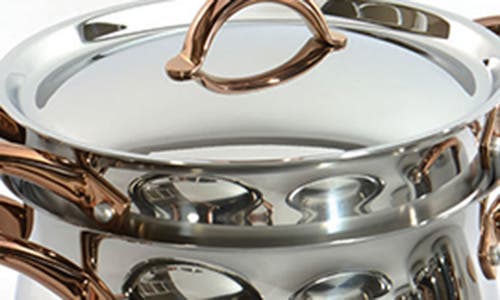 Berghoff Ouro Gold 14-piece Cookware Set In Silver/rose Gold/red