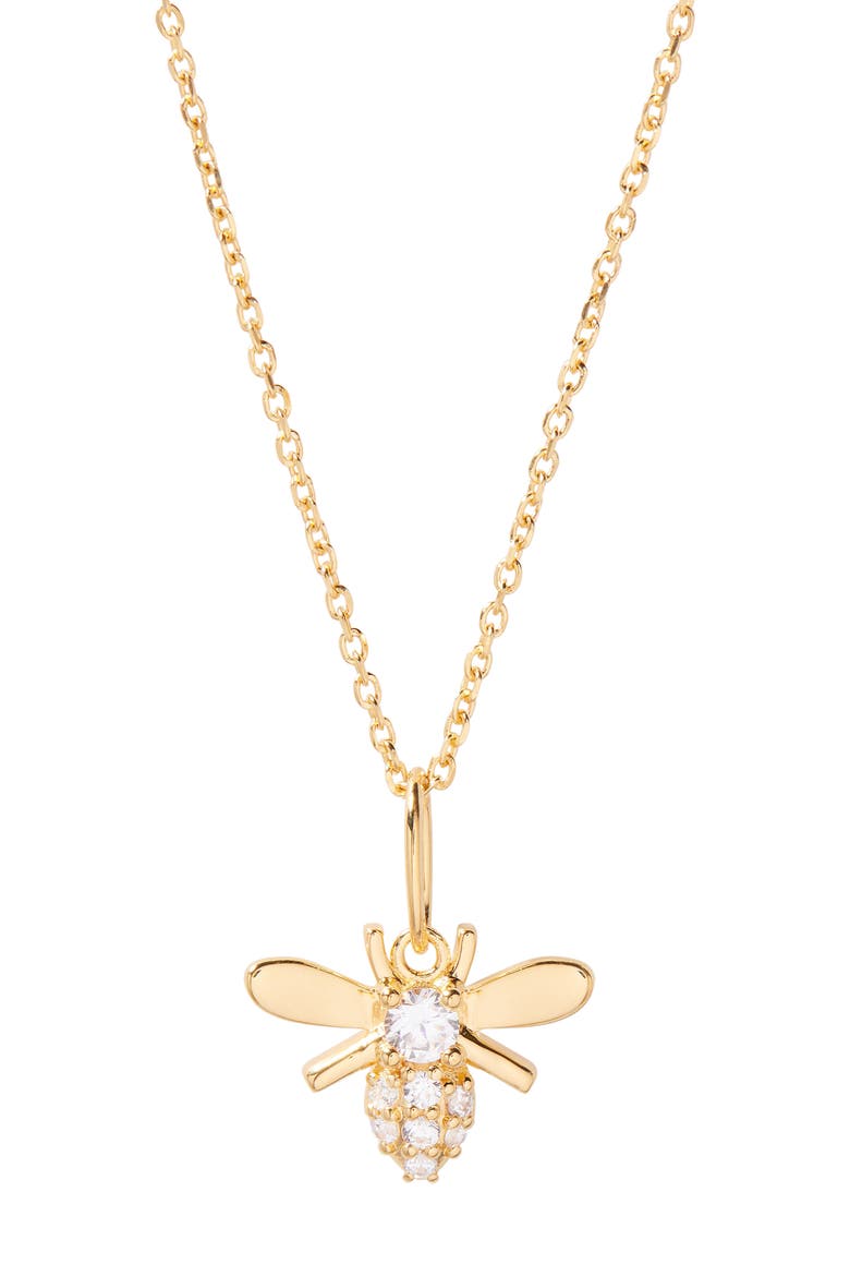 Adeline Bee Pendant Necklace, Main, color, GOLD