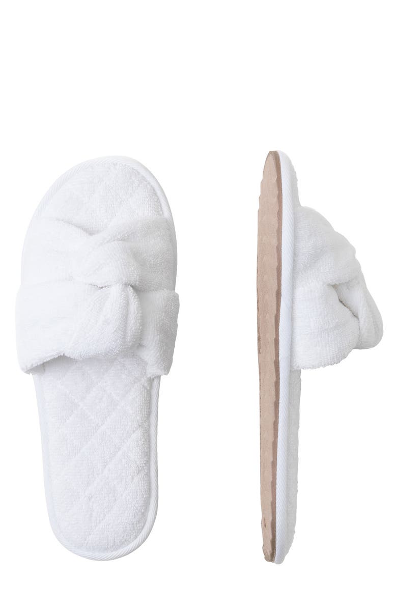 Barefoot Dreams<sup>®</sup> Cozy Terry<sup>®</sup> Slipper, Alternate, color, Sea Salt