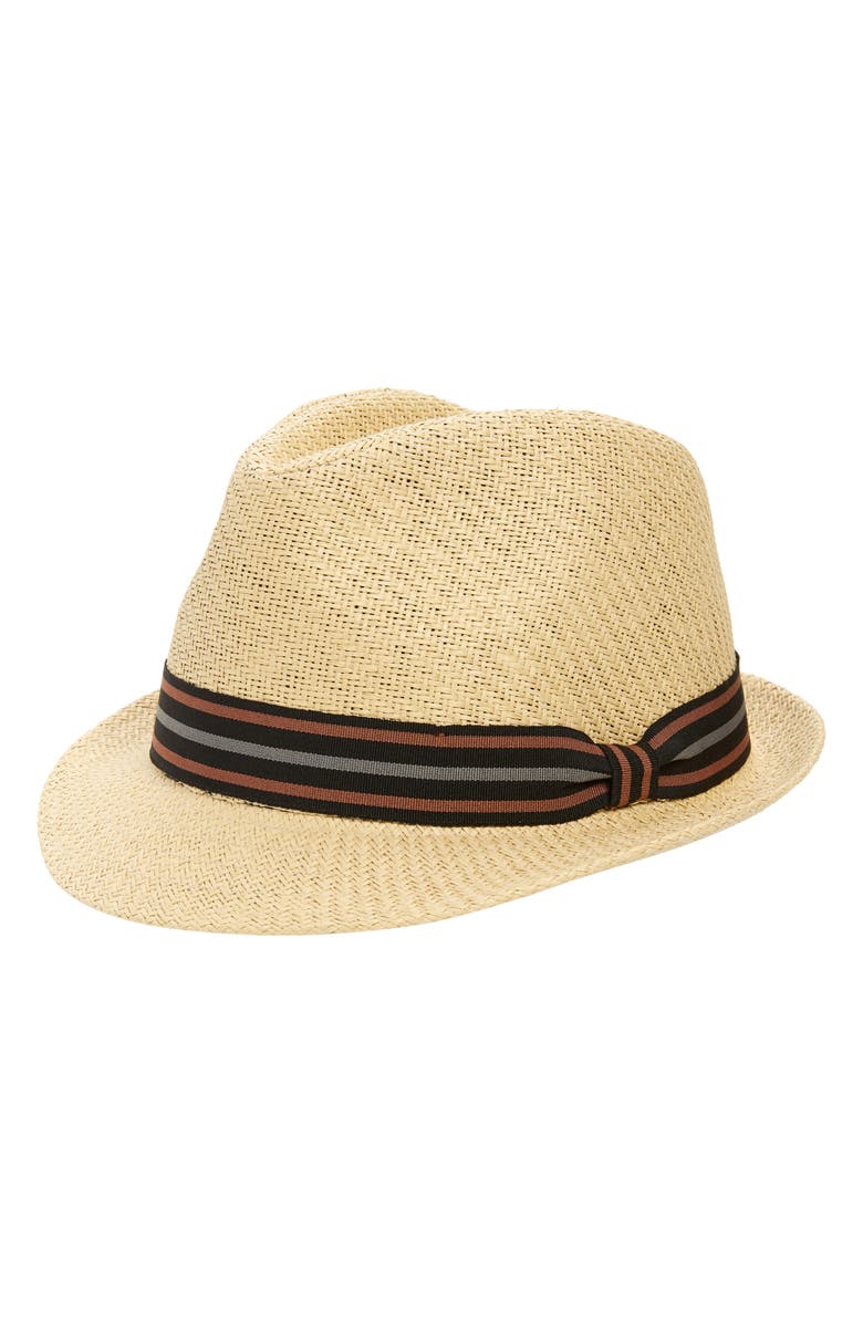 Goorin Bros. Tom Killian Straw Trilby, Main, color, Stone