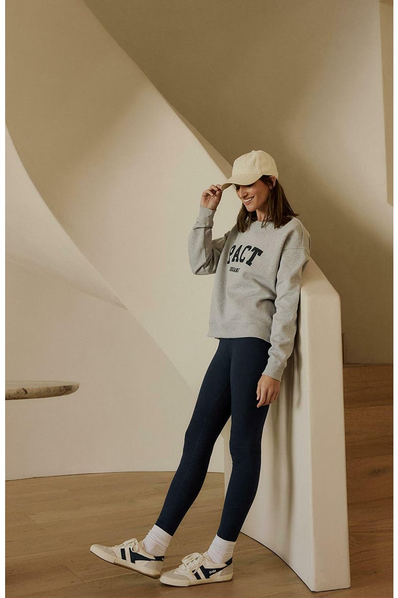 Organic Cotton On the Go-To Legging, Alternate, color, Midnight Blue