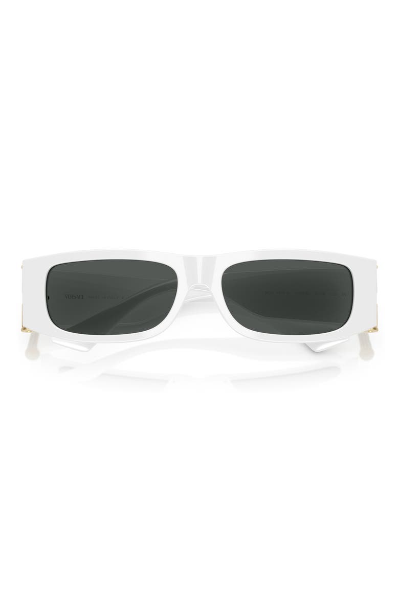 55mm Rectangular Sunglasses, Alternate, color, WHITE