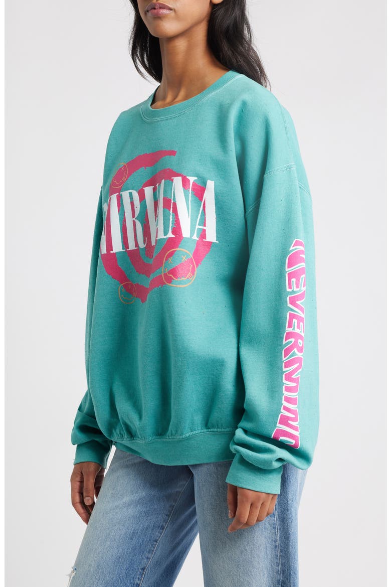 Nirvana Snake Swirl Sweatshirt, Alternate, color, MINT