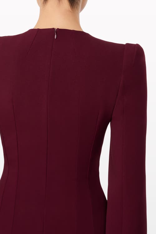 Jenny Packham Love Bow Split-sleeve Midi Dress In Red