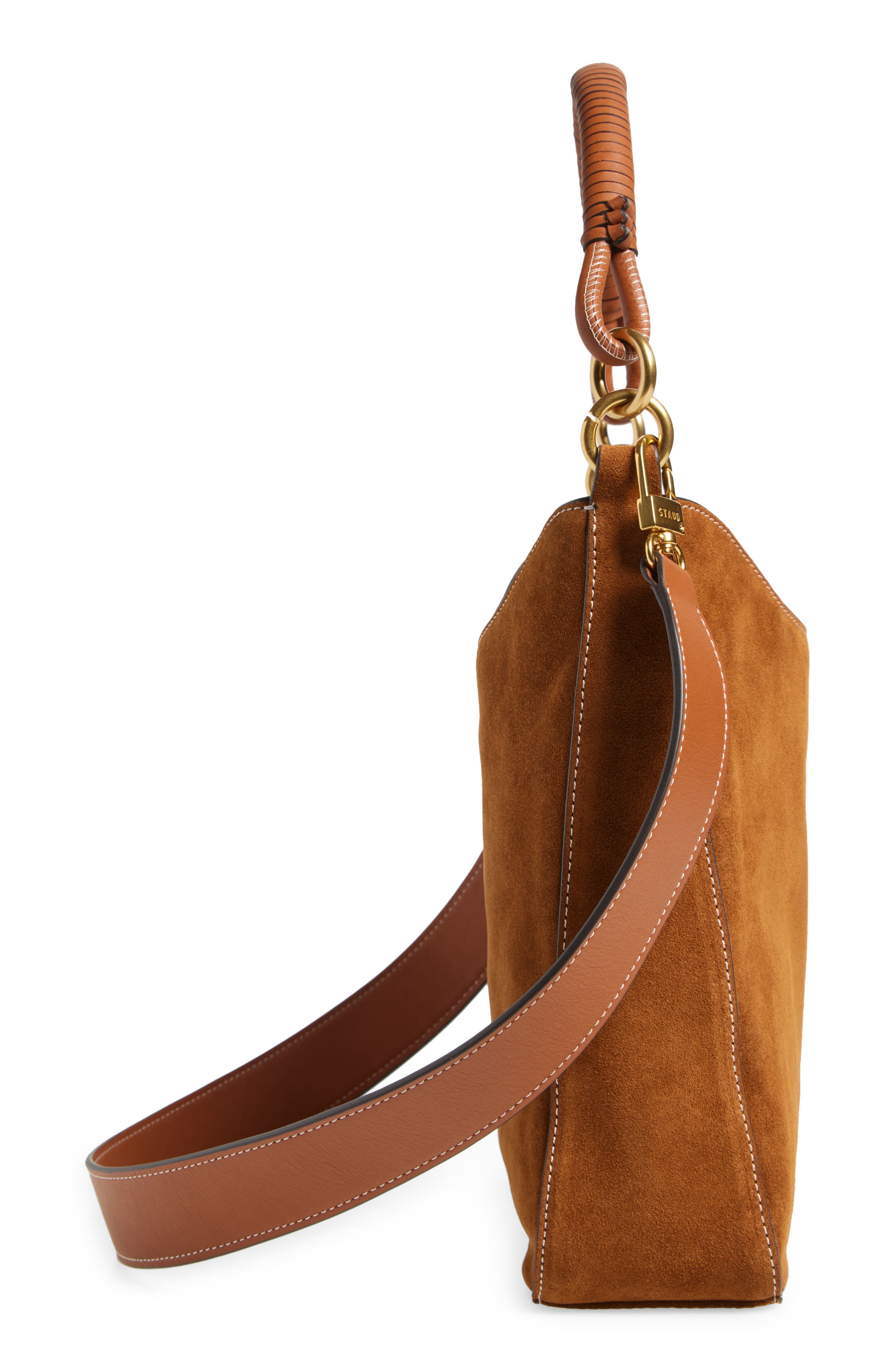 STAUD Mel Suede Shoulder Bag, Alternate, color, 