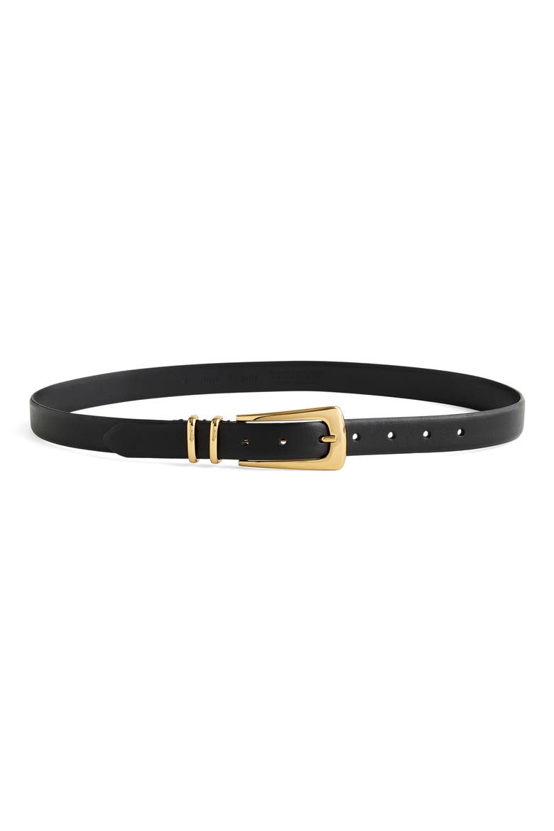 Elongated Buckle Belt, Main, color, TRUE BLACK
