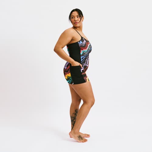 Tomboyx 3.5-inch Skinny Strap Swim Unisuit In Multi