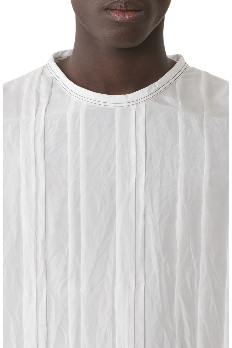 Pleated Silk Top, Alternate, color, Ecru