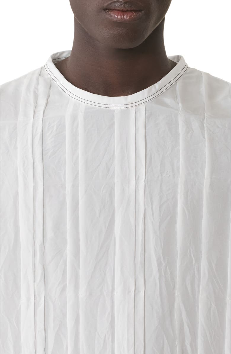 Lanvin Pleated Silk Top, Alternate, color, Ecru