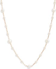 Nordstrom Freshwater Pearl Station Chain Necklace