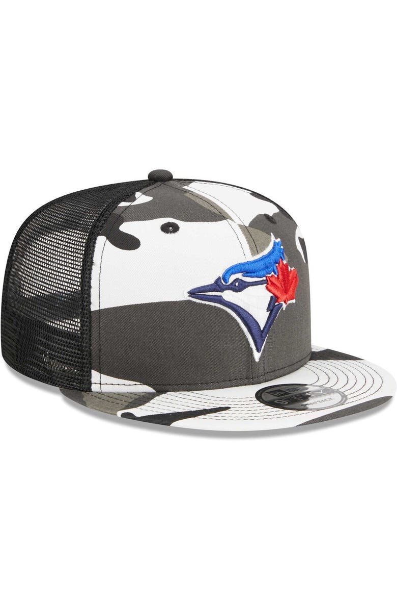New Era Men's New Era Camo Toronto Blue Jays Urban Camo Trucker 9FIFTY Snapback Hat, Alternate, color, 