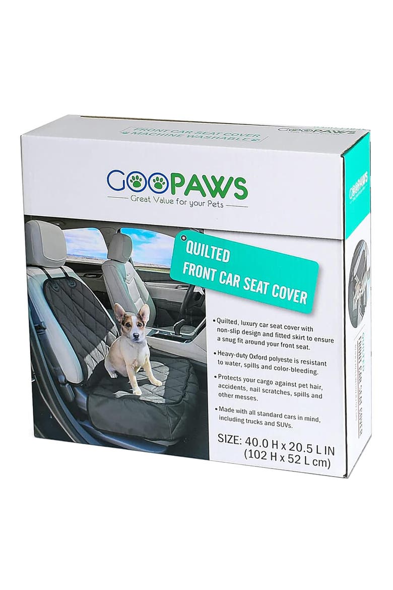 'Jespet & Goopaws Quilted Pet Front Car Seat Cover Black, Main, color, Multicolored