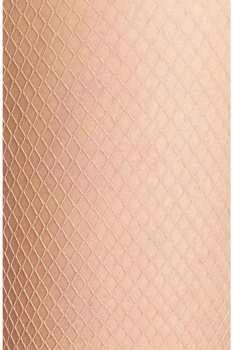 Bas Tricot Fishnet Stay-Up Stockings, Alternate, color, SABLE/ NATURAL