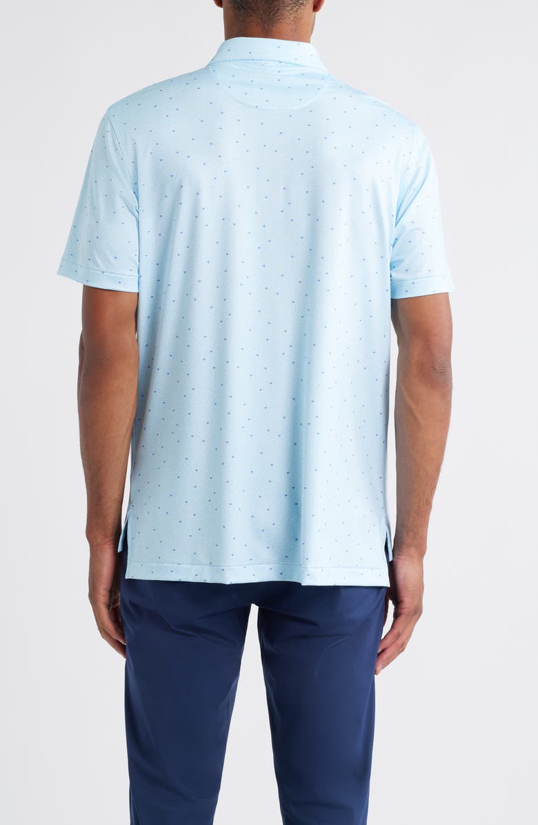 Peter Millar Tequila Sunrise Performance Jersey Polo, Alternate, color, Blue/White