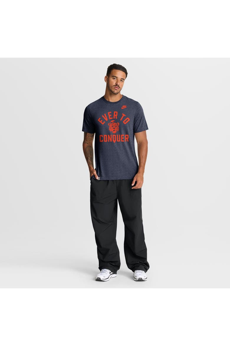 Men's Nike Heather Navy Auburn Tigers Legacy Mantra Tri-Blend T-Shirt, Alternate, color, Heather Navy