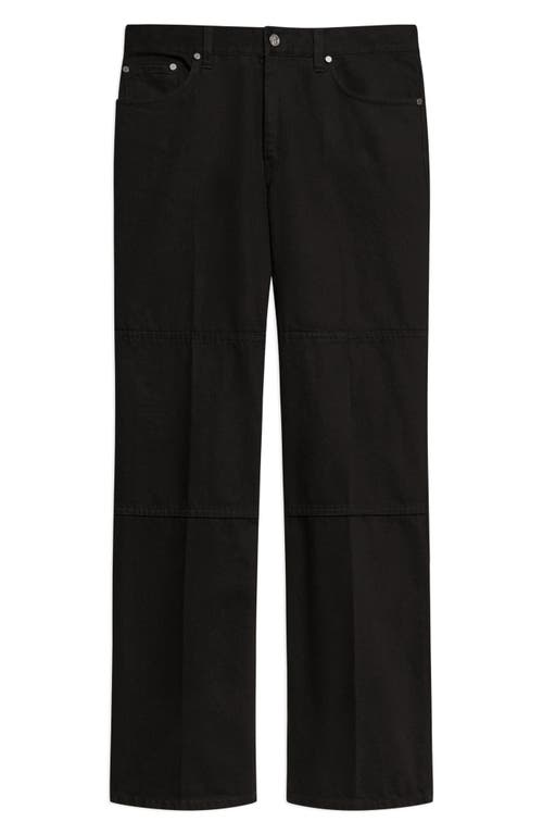 Helmut Lang Exposed Back Zip Detail Carpenter Jeans In Black
