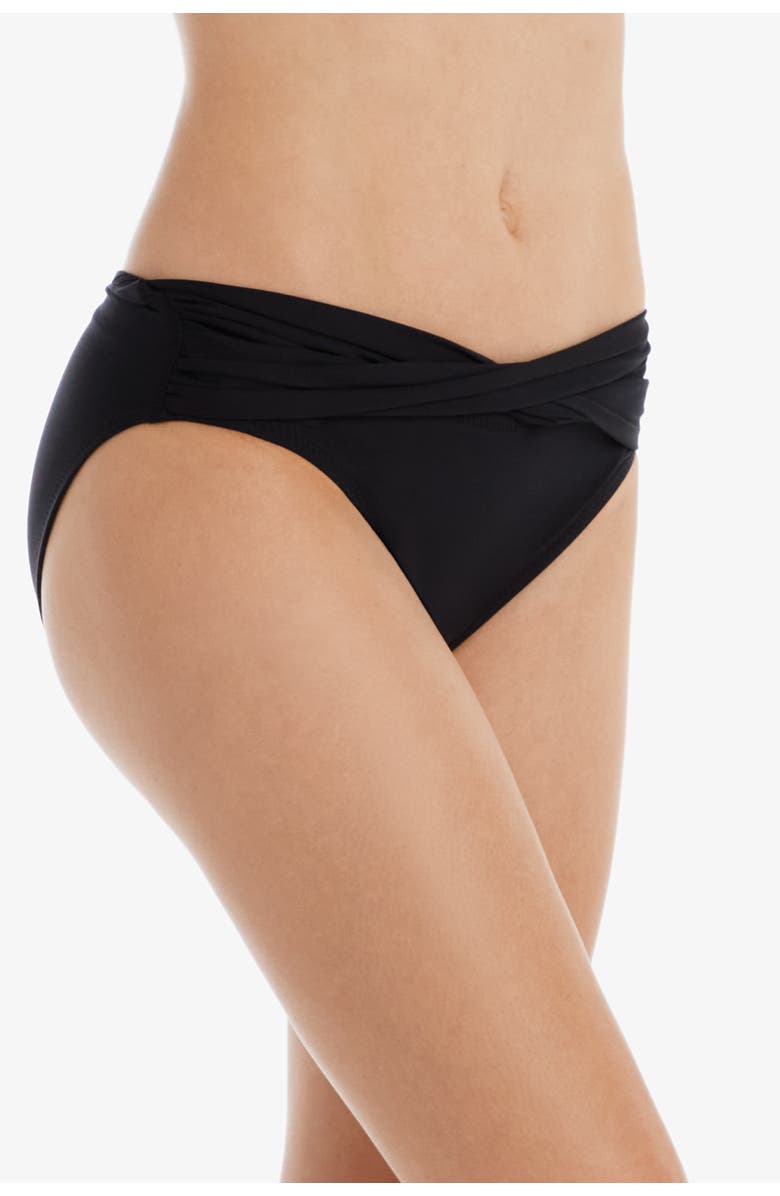 HELEN JON Twist Front Hipster, Alternate, color, Black