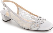 J. Reneé Faleece Crystal Embellished Slingback Pump