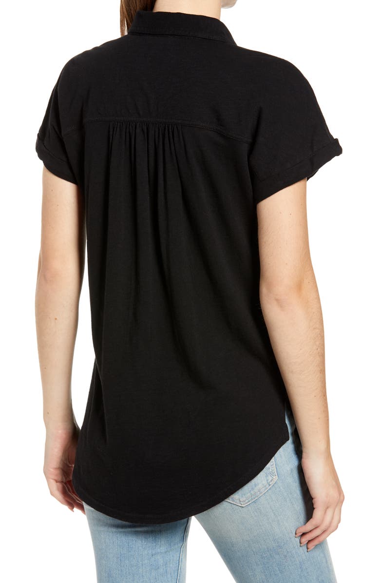 Caslon<sup>®</sup> Slub Jersey Camp Shirt, Alternate, color, 