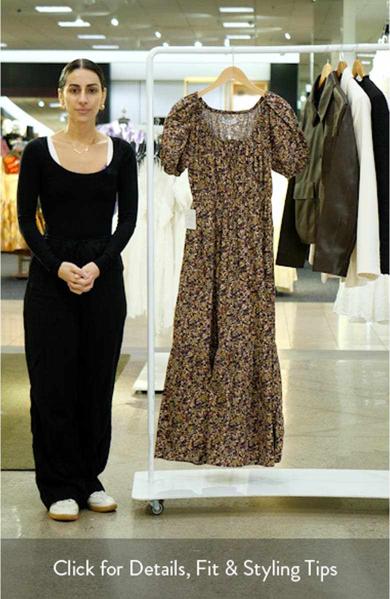 Juliana Floral Cotton Maxi Dress, sales video thumbnail