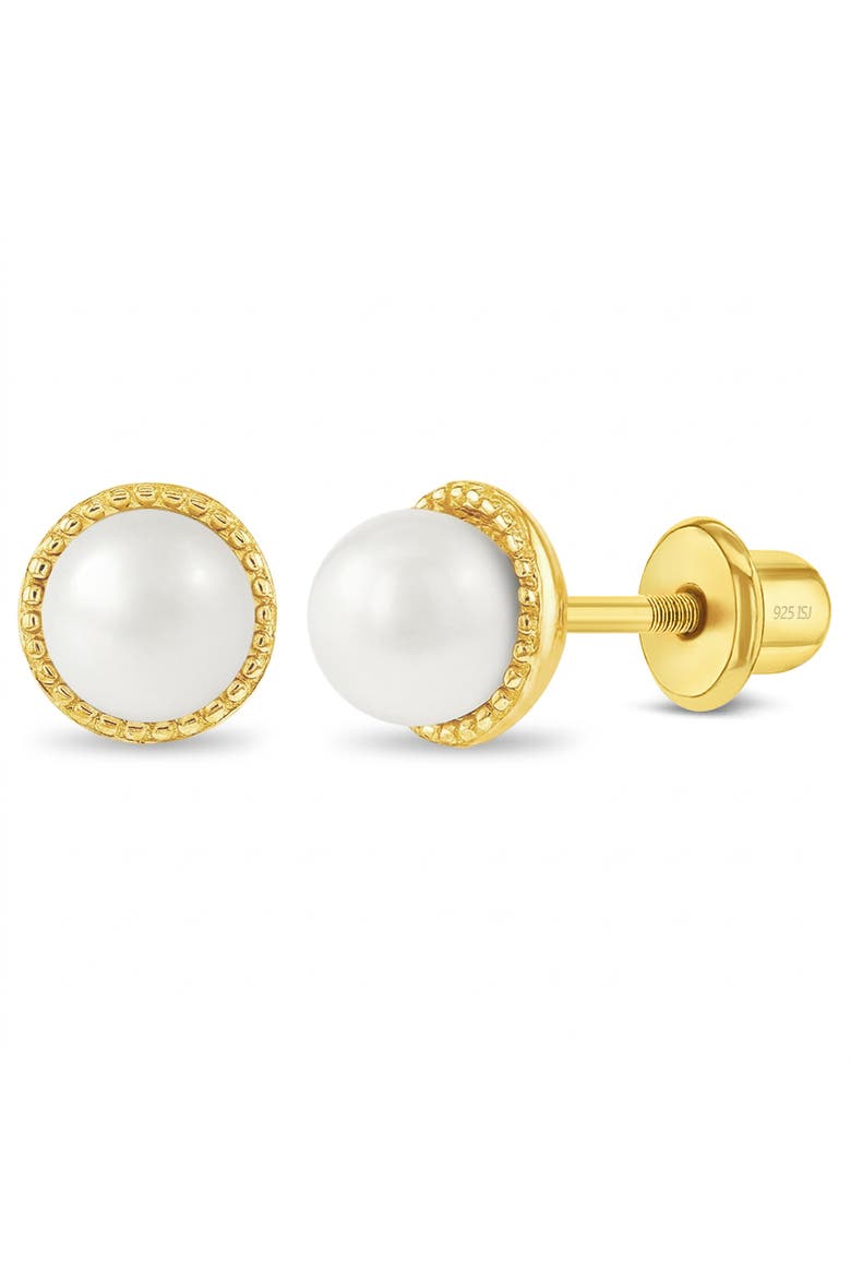 Sophisticated Pearl Plated Earrings, Main, color, White
