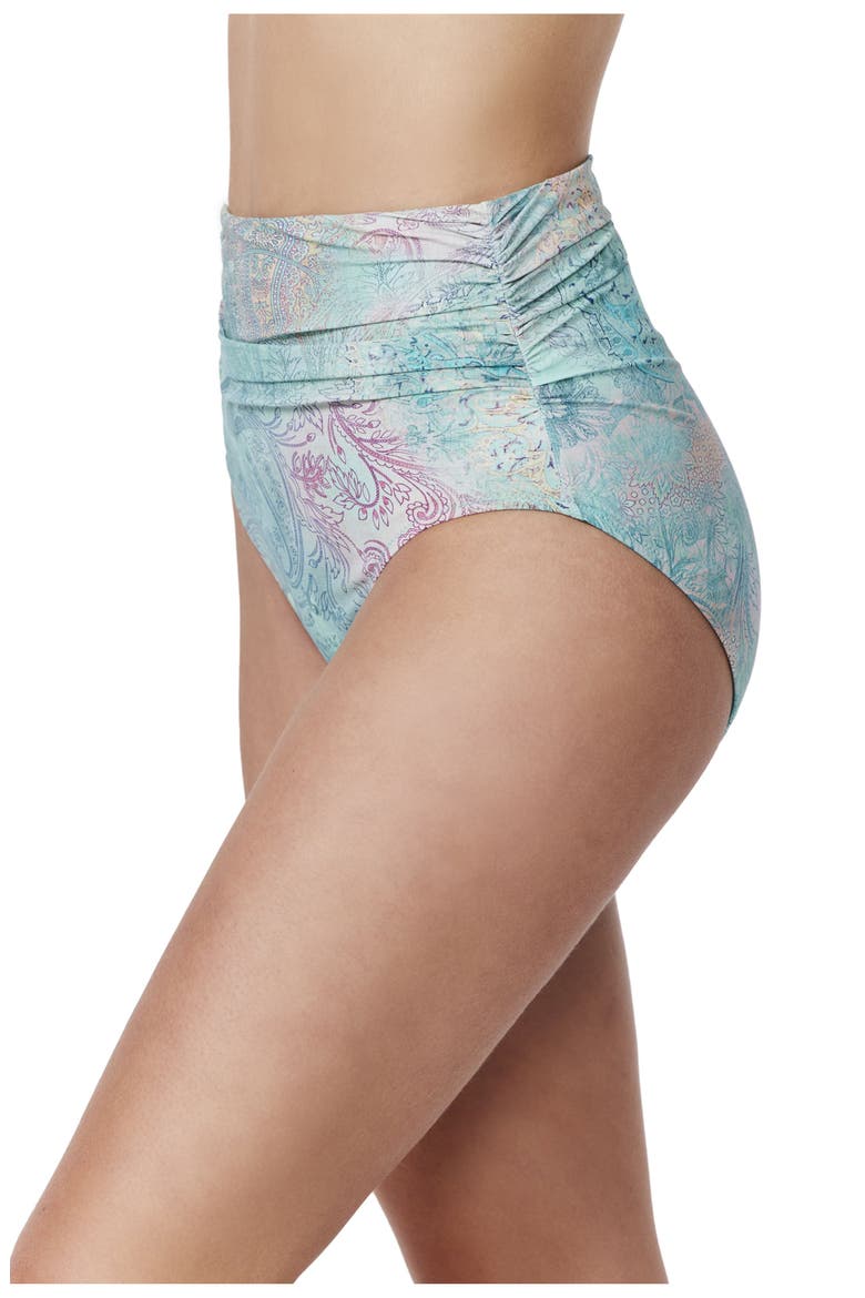 Souk High Waist Swim Bottom, Main, color, Multi-Turquoise