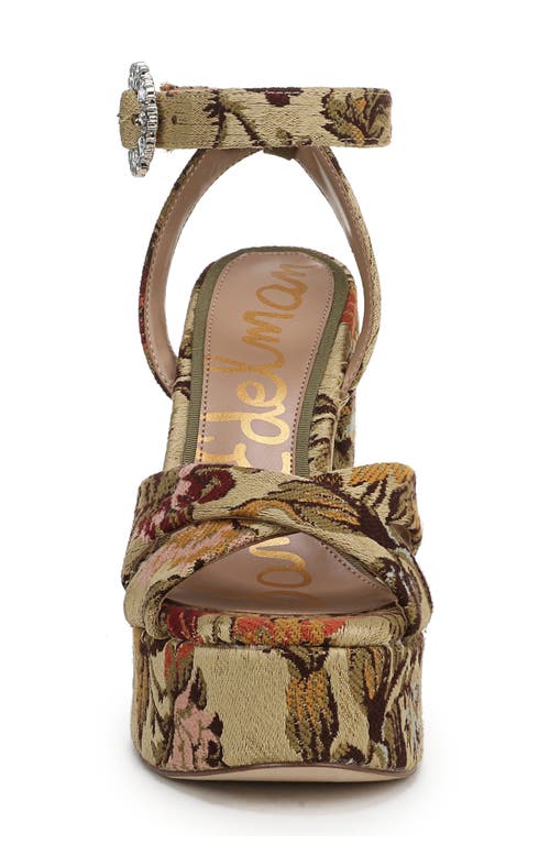Sam Edelman Savannah Glow Ankle Strap Platform Sandal In Multi